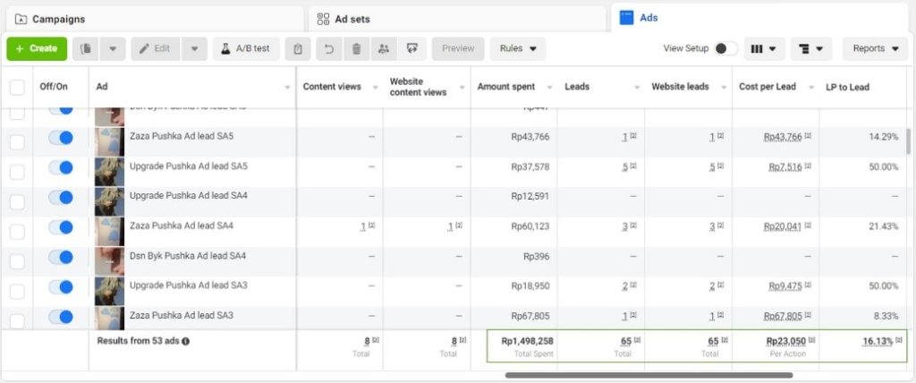 contoh iklan fb ads yang sukses milik pushka school indonesia
